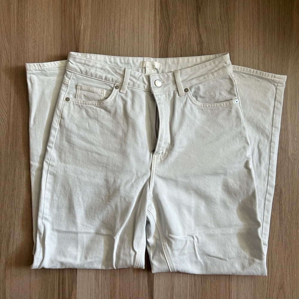 h&m white jeans